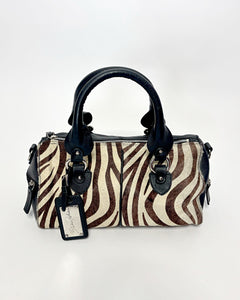 Zebra cowhide 2000’s bowling bag