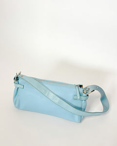 Ice blue baguette bag