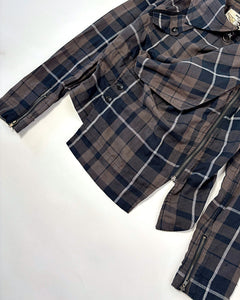 Diesel plaid asymmetric shirt