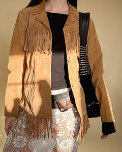 90’s classic style fringe suede jacket