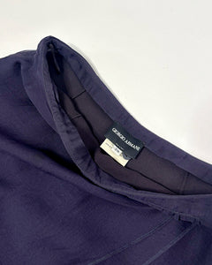 Giorgio Armani 90’s pure silk wrap layered midi skirt
