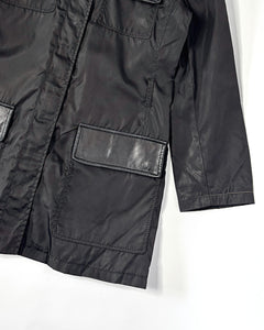 90’s Prada leather detailed nylon jacket