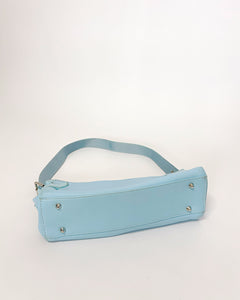 Ice blue baguette bag