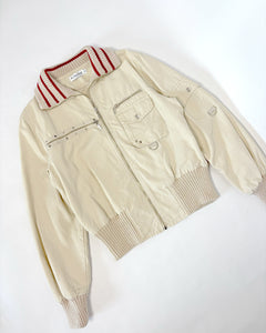Studded utility flight bomber jacket