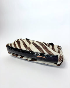 Zebra cowhide 90’s shoulder bag