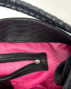 Roberto Cavalli black monogram bag