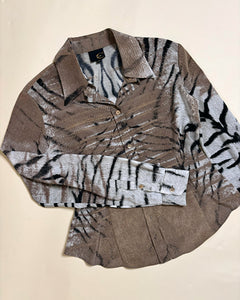 Roberto Cavalli SS2002 hybrid zebra mao shirt