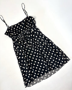 Polkadot babydoll mini dress