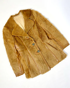 60’s furry leather jacket