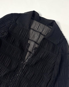 Hook & eye ruched shirt