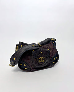 Roberto Cavalli studded monogram bag