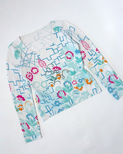 Graphic beaded 90’s long sleeve top
