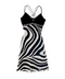 Zebra silk midi party dress