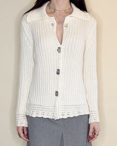 Mother of pearl button cardi