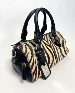 Zebra cowhide 2000’s bowling bag