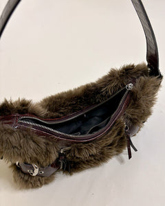 Furry buckle bag