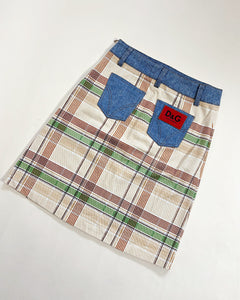 Dolce & Gabbana 90’s plaid denim skirt