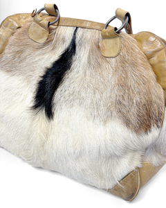 Springbok fur leather bag