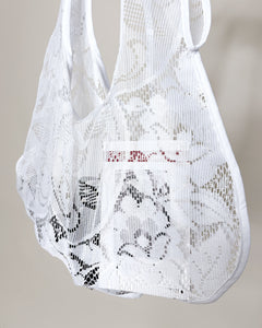 Lace hobo bag