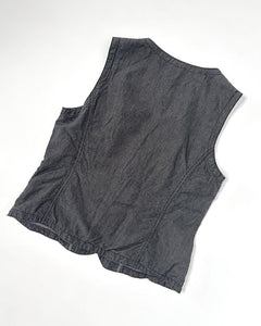2000’s pinstripe studded suit vest top