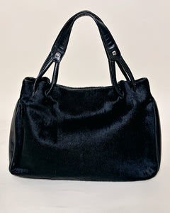 Pony hair leather bag