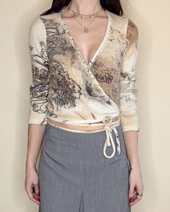 Just Cavalli 90’s angora wrap top