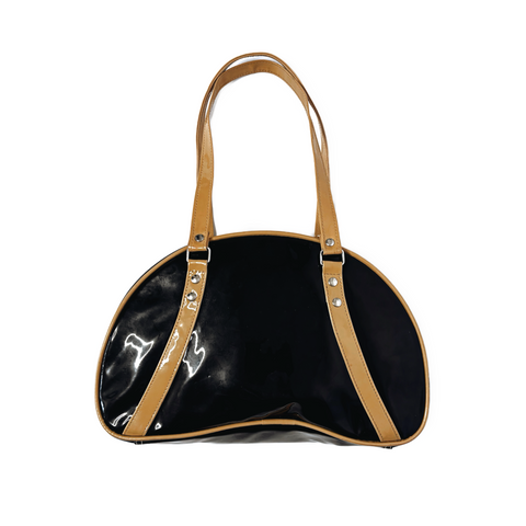 Beige contrasting 2000’s bowling bag