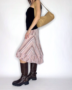 Striped asymmetric 2000’s skirt