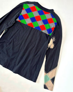 Custo Barcelona minty blue graphic long sleeve top