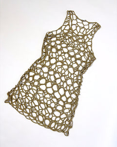 Open weave net layering tunic