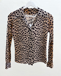 70’s slinky leopard shirt