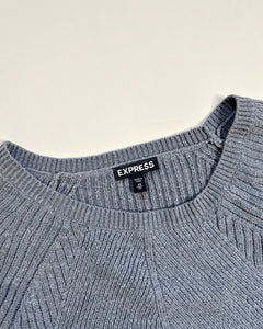 Merino wool mix crop sweater
