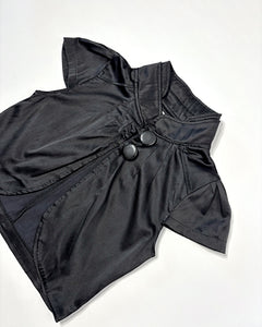 Stand up collar cap sleeve suit bolero