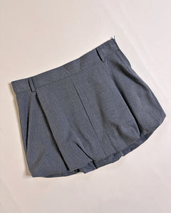 Suit grey mini bubble skirt