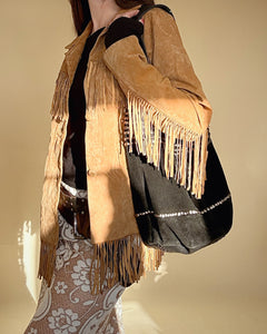 90’s classic style fringe suede jacket