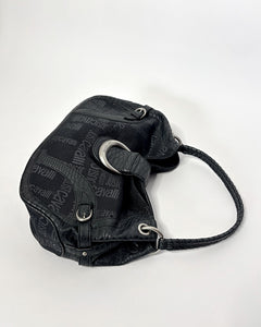 Roberto Cavalli black monogram bag
