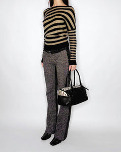 Diesel herringbone wool & denim pants