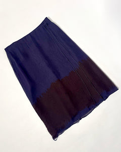 Giorgio Armani 90’s pure silk wrap layered midi skirt