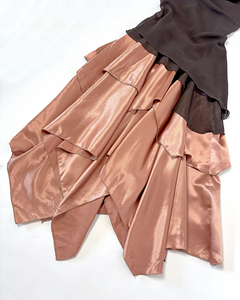 Asymmetric draped 90’s evening dress