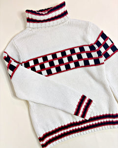 Italian racer turtleneck sweater