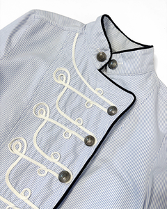 Striped military marching band shirt