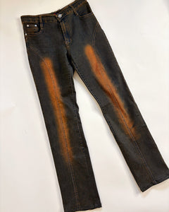 Burnt denim Y2K jeans