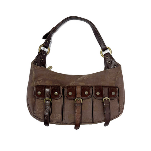 Roberto Cavalli utility pockets monogram bag