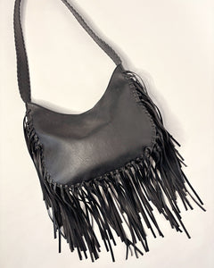 Fringe leather 2000’s large bag