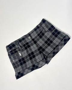 Plaid low rise mini shorts