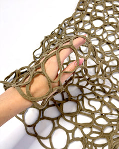 Open weave net layering tunic