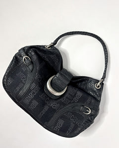 Roberto Cavalli black monogram bag