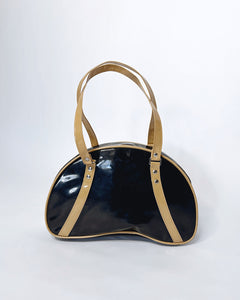 Beige contrasting 2000’s bowling bag