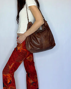 Trippy red bootcut corduroy pants