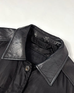 90’s Prada leather detailed nylon jacket